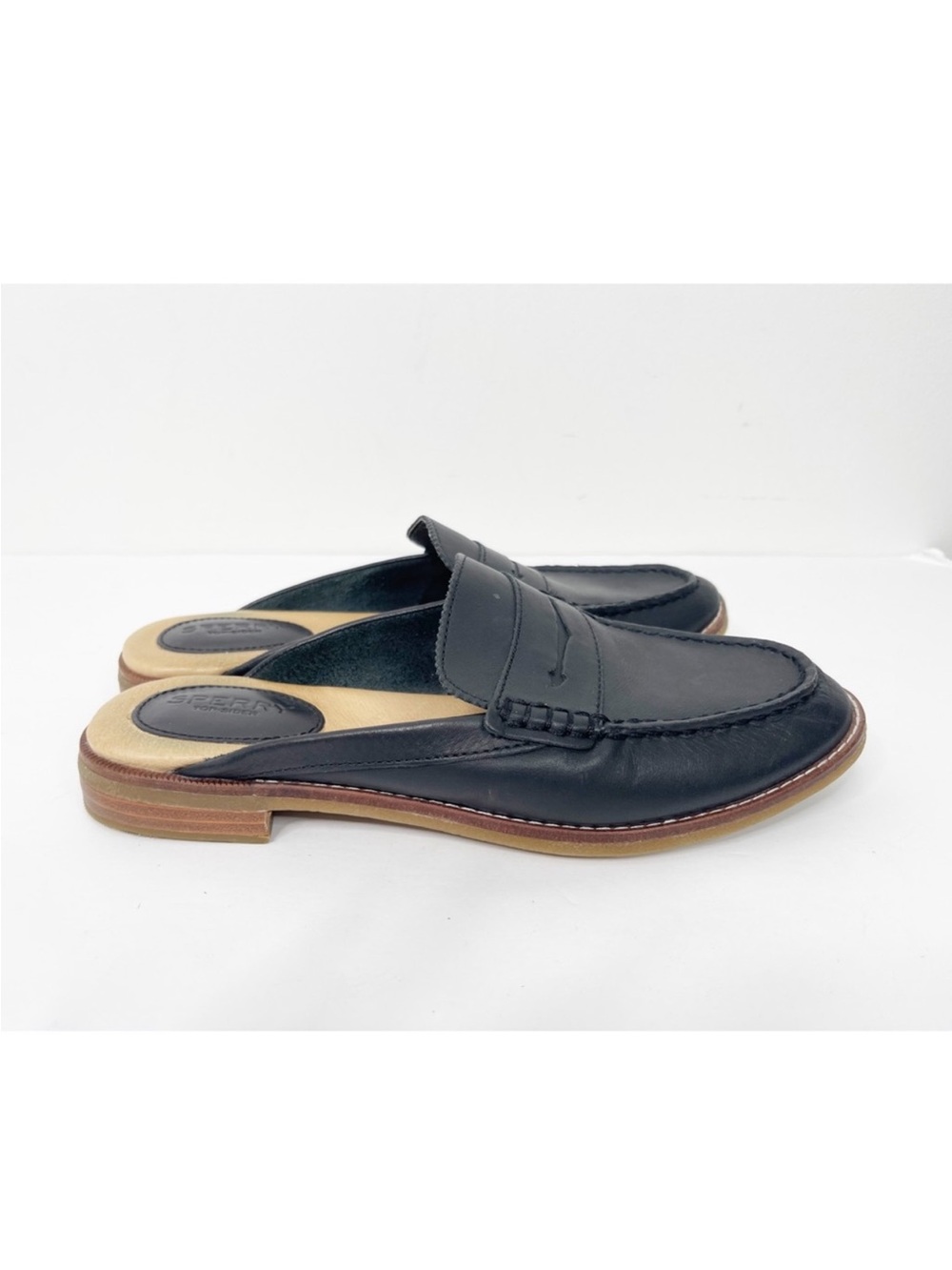 SPERRY | Women's Black Seaport Slip On Cushioned Fina Mules Sz. 8 - Picture 2 of 7